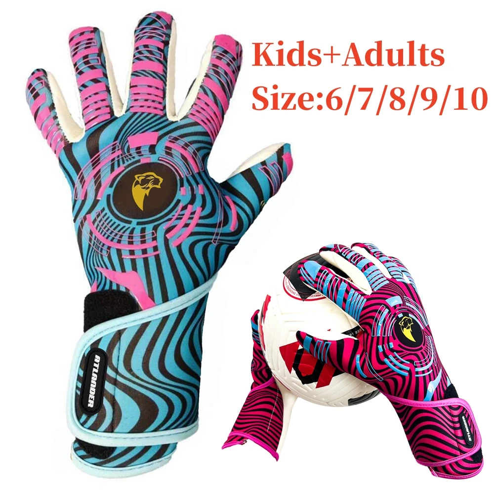 Goalkeeper Gloves Kids Adults Anti-Slip Goalie Gloves Latex Grip Professional Soccer Protection Football Men Women Match Gloves