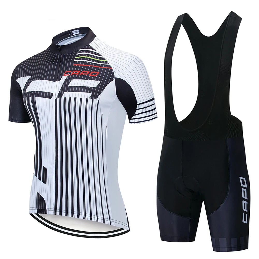 

2025 Men Summer Pro CAPO Cycling Jersey Set Team Bicycle Cycling Clothing Set Bike Clothes Mountain Sports Bike Set Cycling Suit