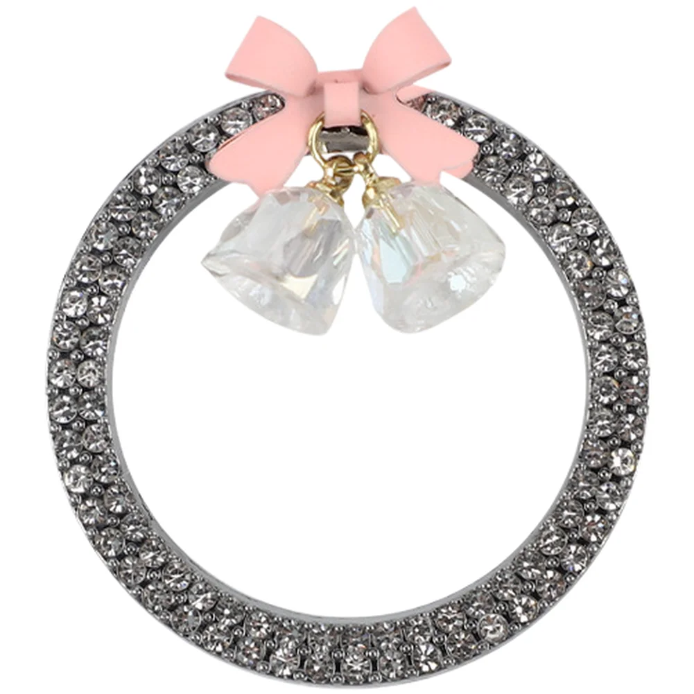 Rhinestone Accents Car Decorative Ring Vehicle Customization Light Reflection Premium Material for one-touch Installation