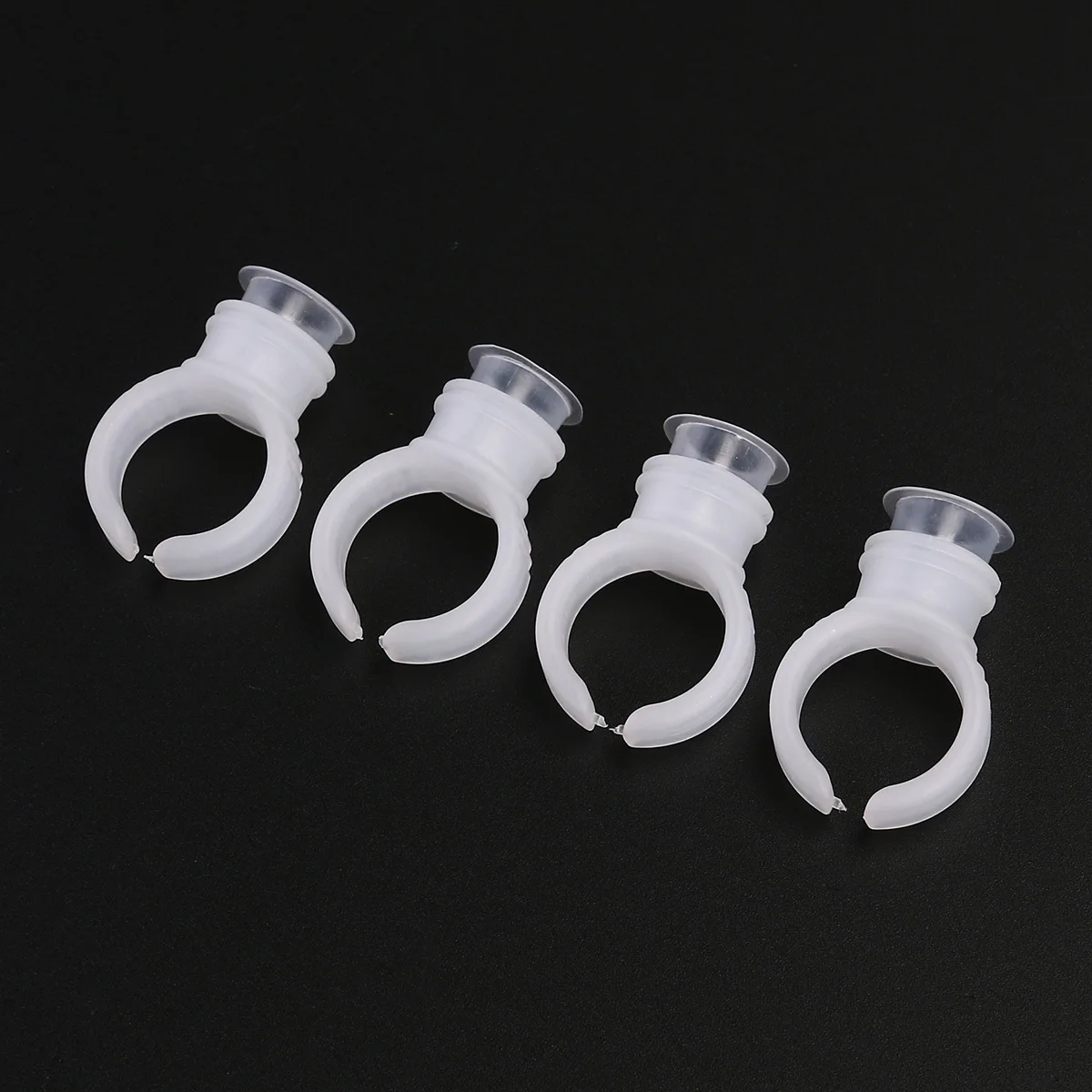

200Pcs Ink Cup Rings Disposable Pigment Containers for Eyebrow Tattoo Eyelash Extension Application