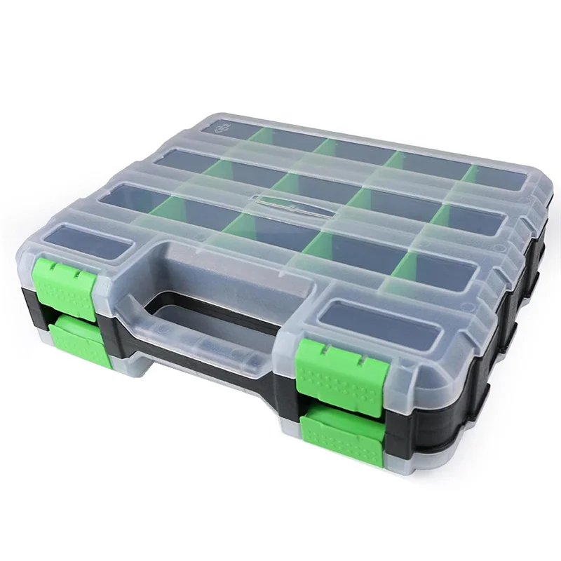 

A04G-Multipurpose Tools Organizer Box Hardware Storage Container With 34 Compartments For Nuts Small Parts Screws Fasteners