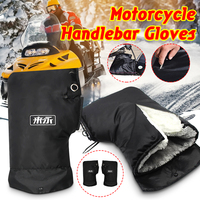 Winter Warm Motorcycle Handlebar Gloves Muff Scooter Mitts Warmer Windproof Thicken Winter Motorbike Handlebar Grip Gloves