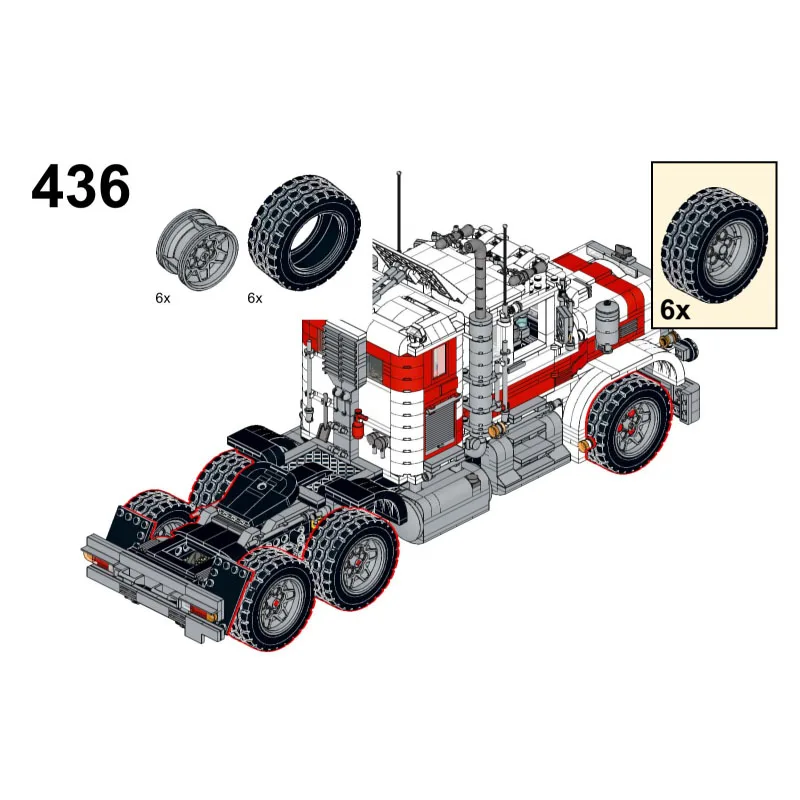 

MOC-149802 New Jumbo Truck Head Building Blocks Model 2212 PartsMOC Creative Boys Kids Birthday Building Blocks Toy Gifts