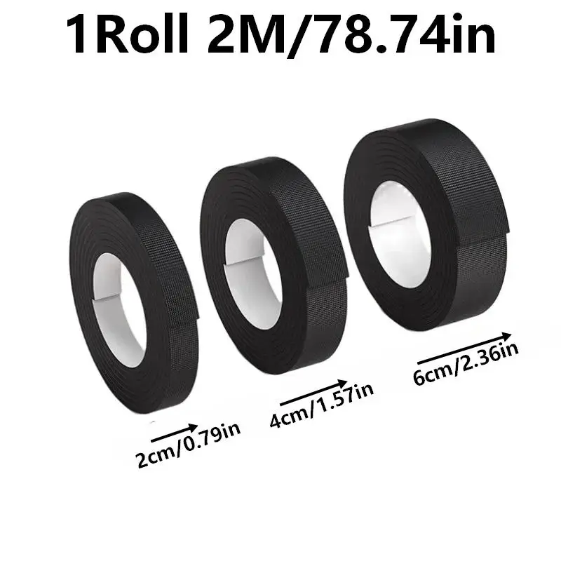 1Roll 2M Anti Squeak Bed Frame Noise Reduction Strip Black Silent Shock Absorber Pad Wooden Bed Mute Anti Collision Adhesive