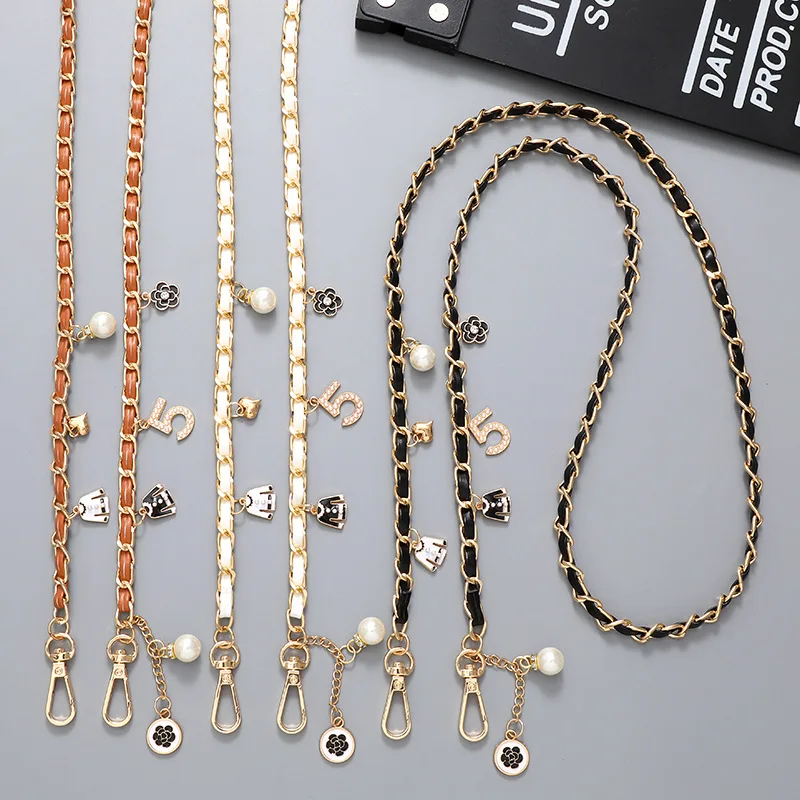 Women's Long 120cm DIY Phone Crossbody Chain Accessories with Anti Drop and Puncture Leather Phone Chain