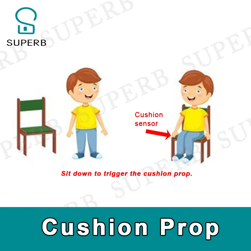 Superb escape room prop cushion prop sit on cushion to unlock sit down on chair pressure prop 2025 superb prop pressure sensor