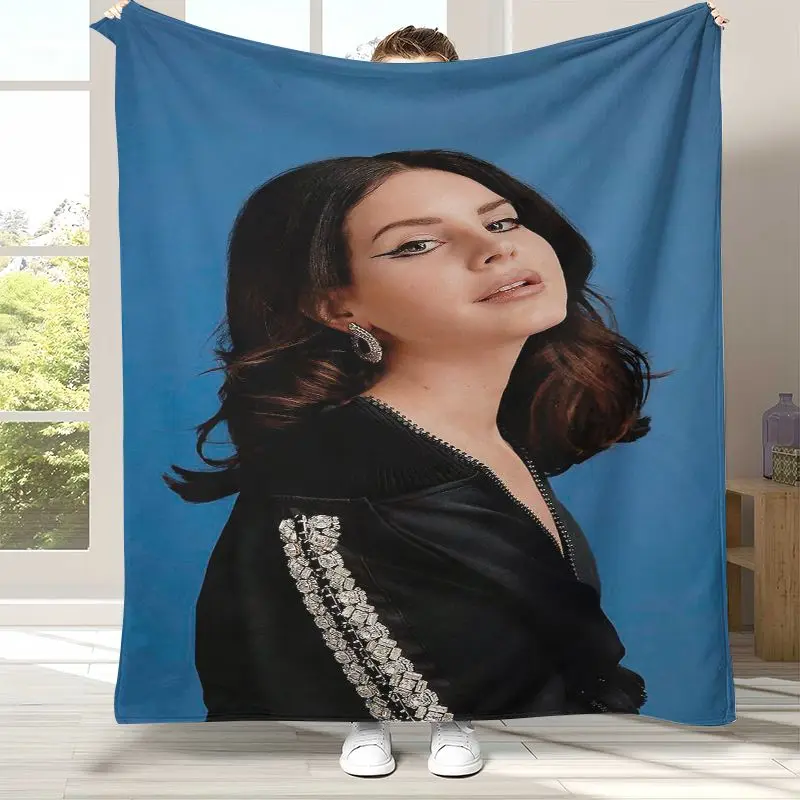Singer Lana Del Rey Lizzy Grant Flannel Blanket,Ultra Soft Warm Plush Throw for Home Bedroom Bed Sofa Cover Office Camping gift