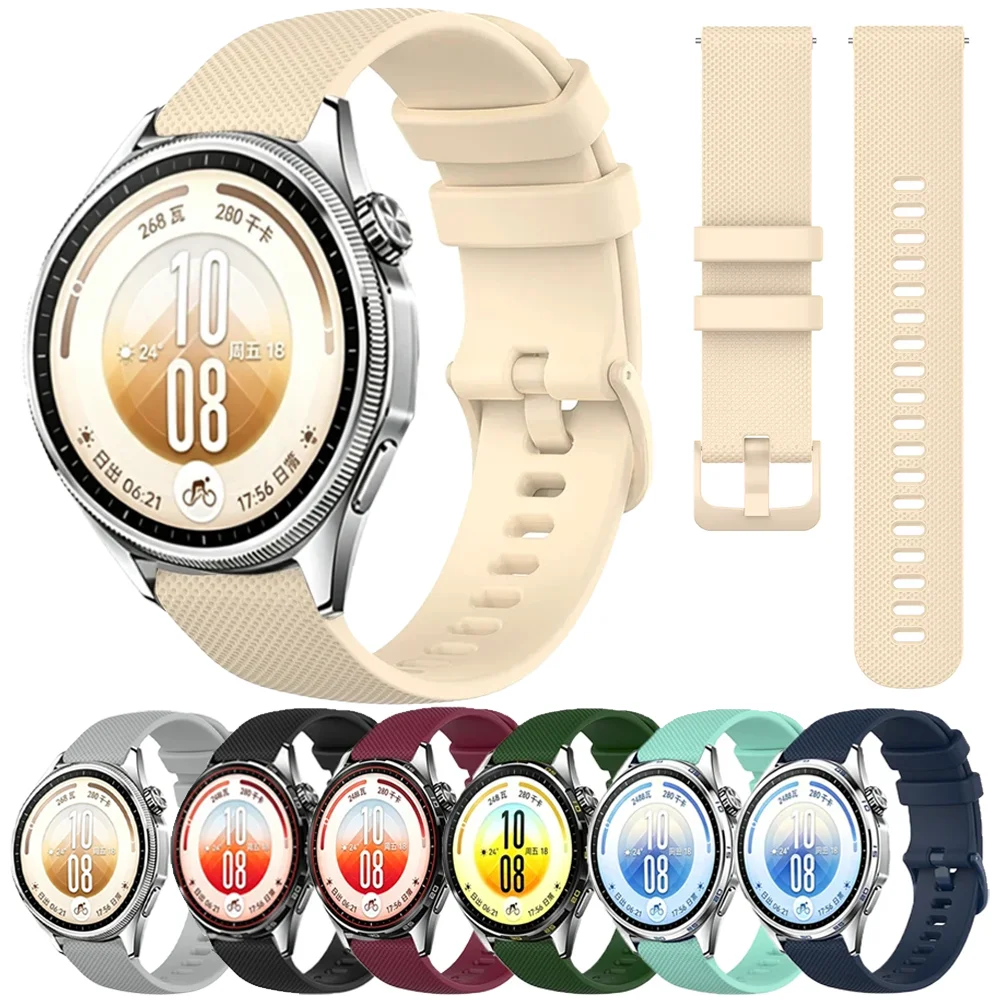 20mm 22mm Sport Soft Silicone Strap for Huawei Watch 5 GT7 Pro GT7 GT6-5-4-3-2 46mm Bracelet for Amazfit Bip 6 5 Max Balance 3 2