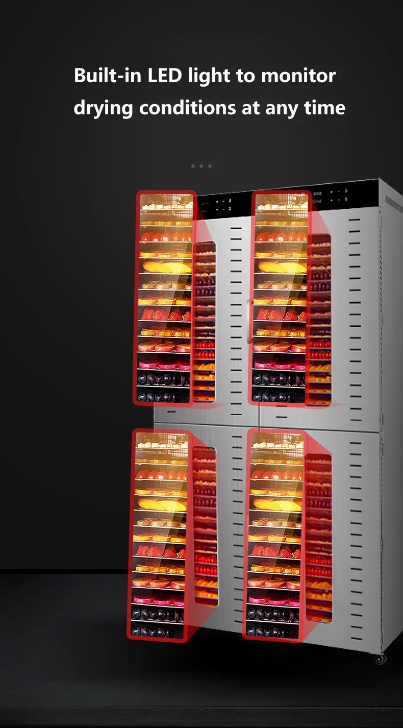 

96 Layers Stainless Steel Secador De Alimentos Large-capacity Double Shell Food Dryer Commercial Fruit Dry Dehydrators Machine