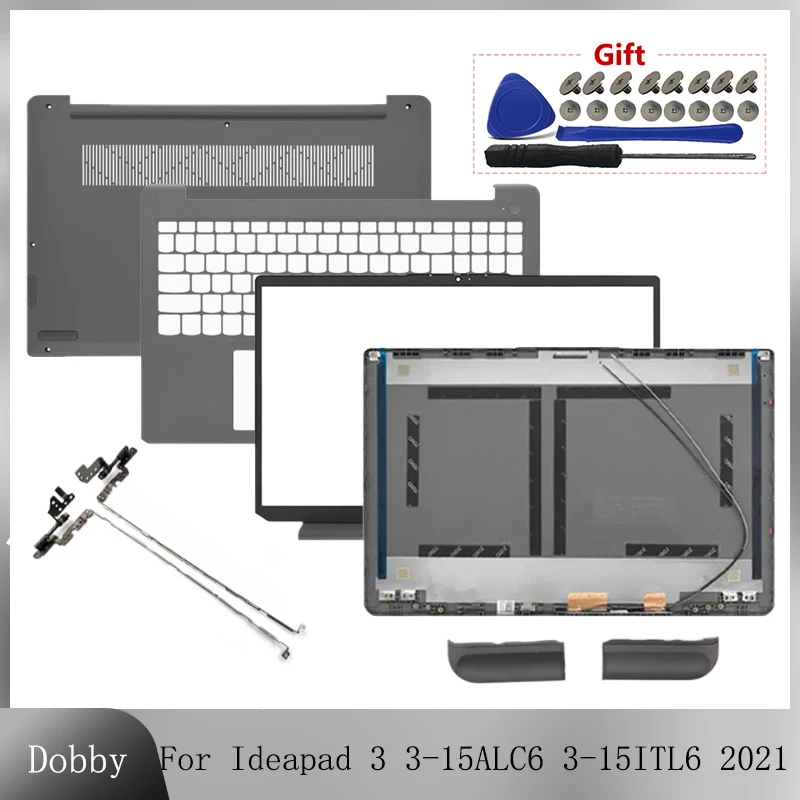 

New Cover For Ideapad 3 3-15ALC6 3-15ITL6 2021 Laptop Screen Back Cover Front Bezel Palmrest Upper Top Case Bottom Cover Gray