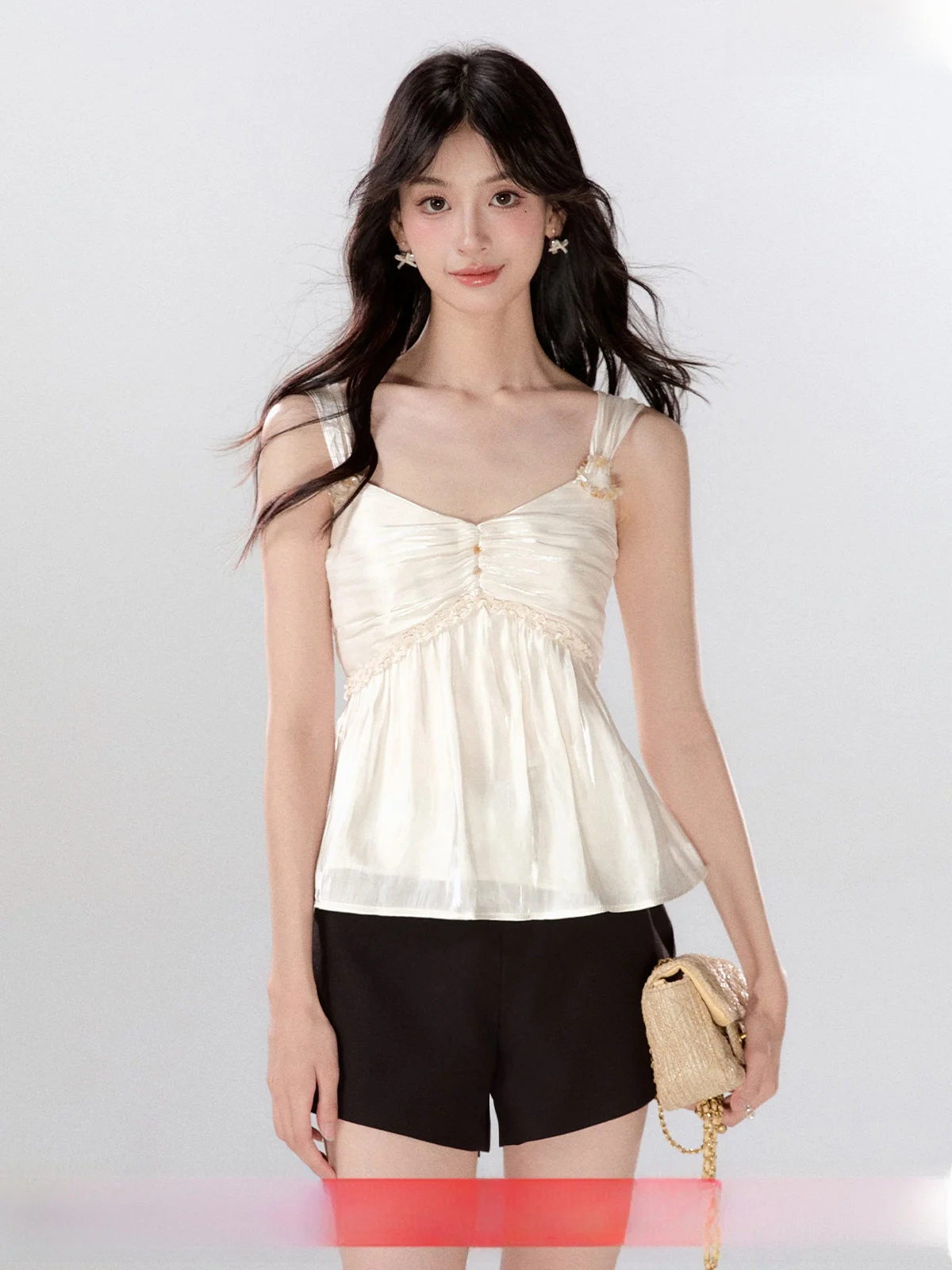 

Sweet Sle Thin ort Svel Women's Tank Top Pure Color Slim Fit Polyester Fiber Summer New Arrival Faion