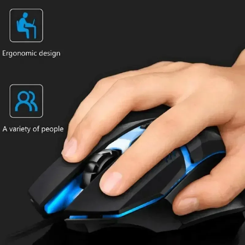 New Latest High-quality Ergonomic Gaming Mouse, Suitable for Desktop and Laptop Computers, 4-button USB RGB Backlit Mouse view 4