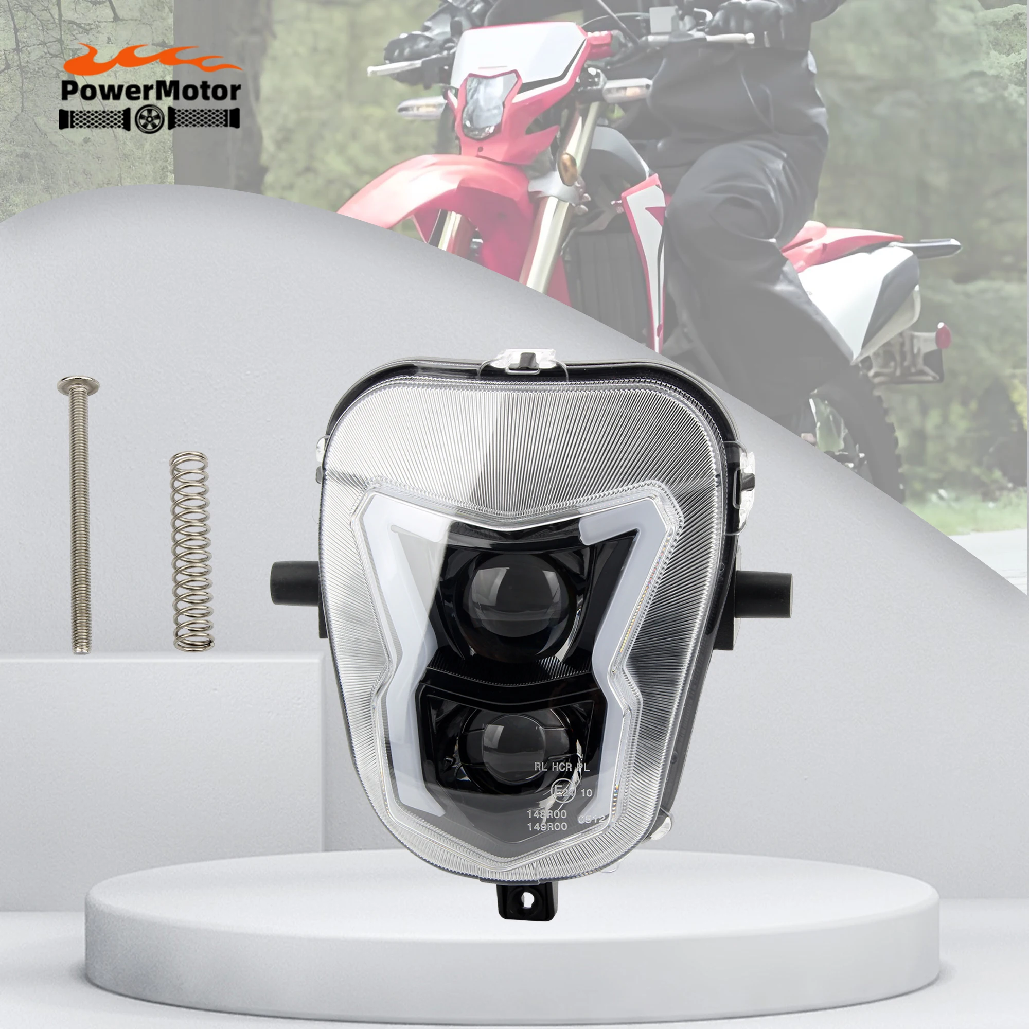 For Honda CRF 450 250 Motocross Headlight LED High Low Beam Headlamp CRF450L 2019-2024 CRF450RL 2021-2023 Head Light Dirtbike