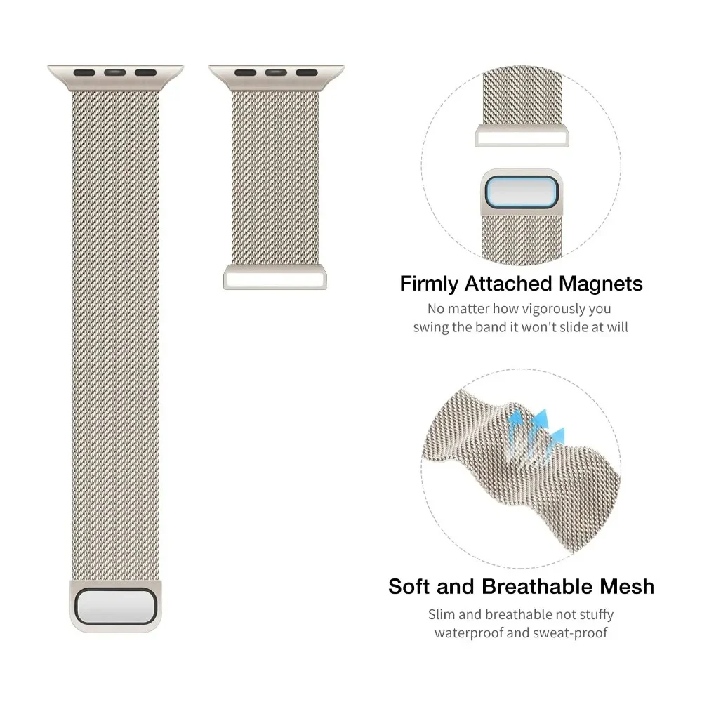 Milanese-Gehäuse+Armband für Apple Watch Band Ultra 49 41 40 44mm 38mm 46mm TPU-Bildschirm für iWatch Serie 10 9 8 7 6 SE 5 4 Correa 42 – Detail 13