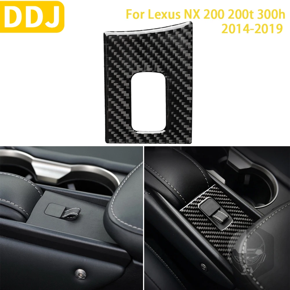 For Lexus NX 200 200t 300h 2014-2019 Accessories Car Carbon Fiber Interior Handbox Panel Trim Stickers Decoration