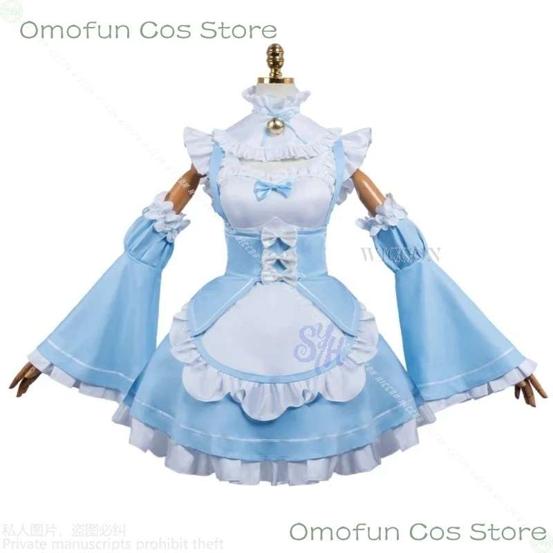 s,3'g\7;Re:Life In A Different World Anime From Zero Cosplay Rem Costume Kawaii Aqua Lace Neko Maid Furry Cat Earwear H4;b,7\k/8 view 6