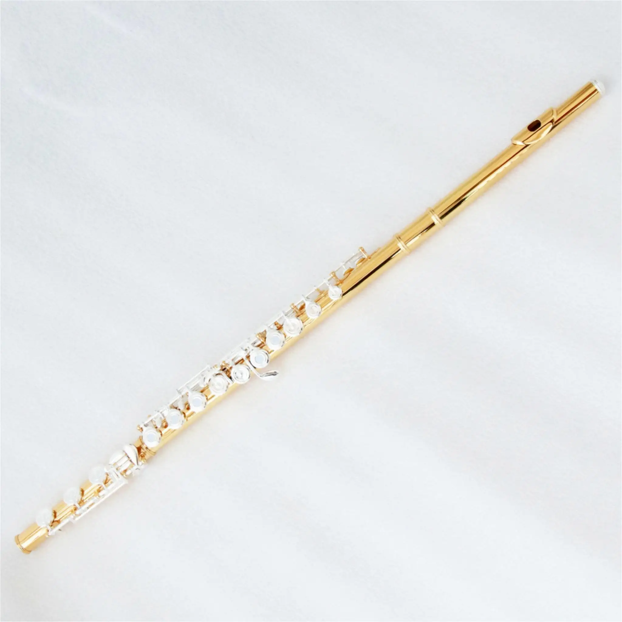 

Exquisite chinese flute High quality flute music instrument Gold Plated Body Silver Plated Keys professional flute