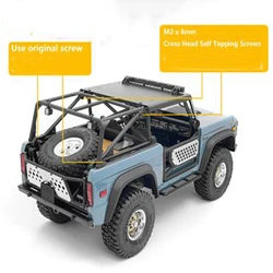 For SCX10 III BRONCO Rc Car Replacement Rear Roll Cage Upgrade Accessories