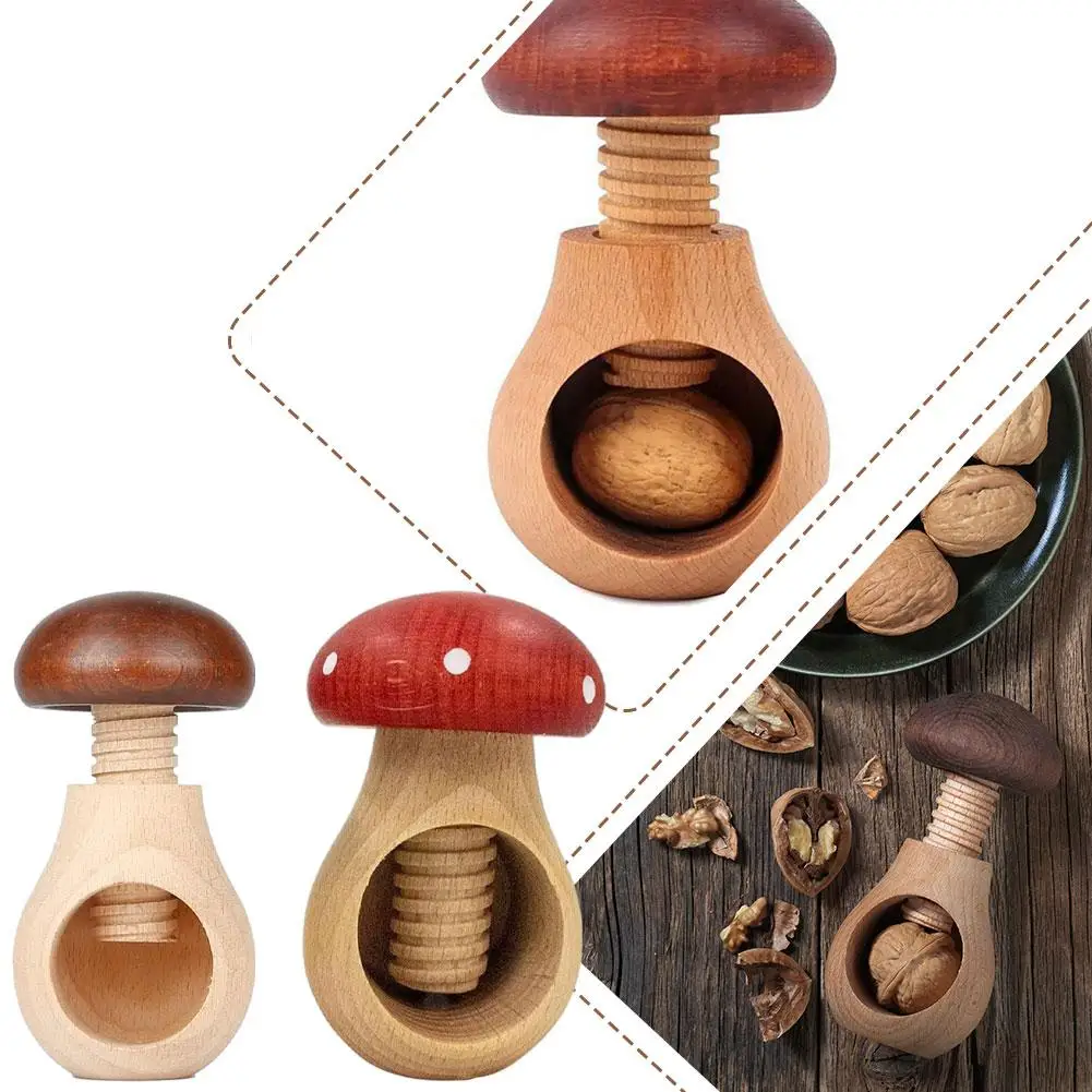 

НОВЫЕ регулируемые красные деревянные щипцы для орехов, орехов, пекан, грибов, зажим для грецких орехов, домашний многофункциональный кухонный инструмент