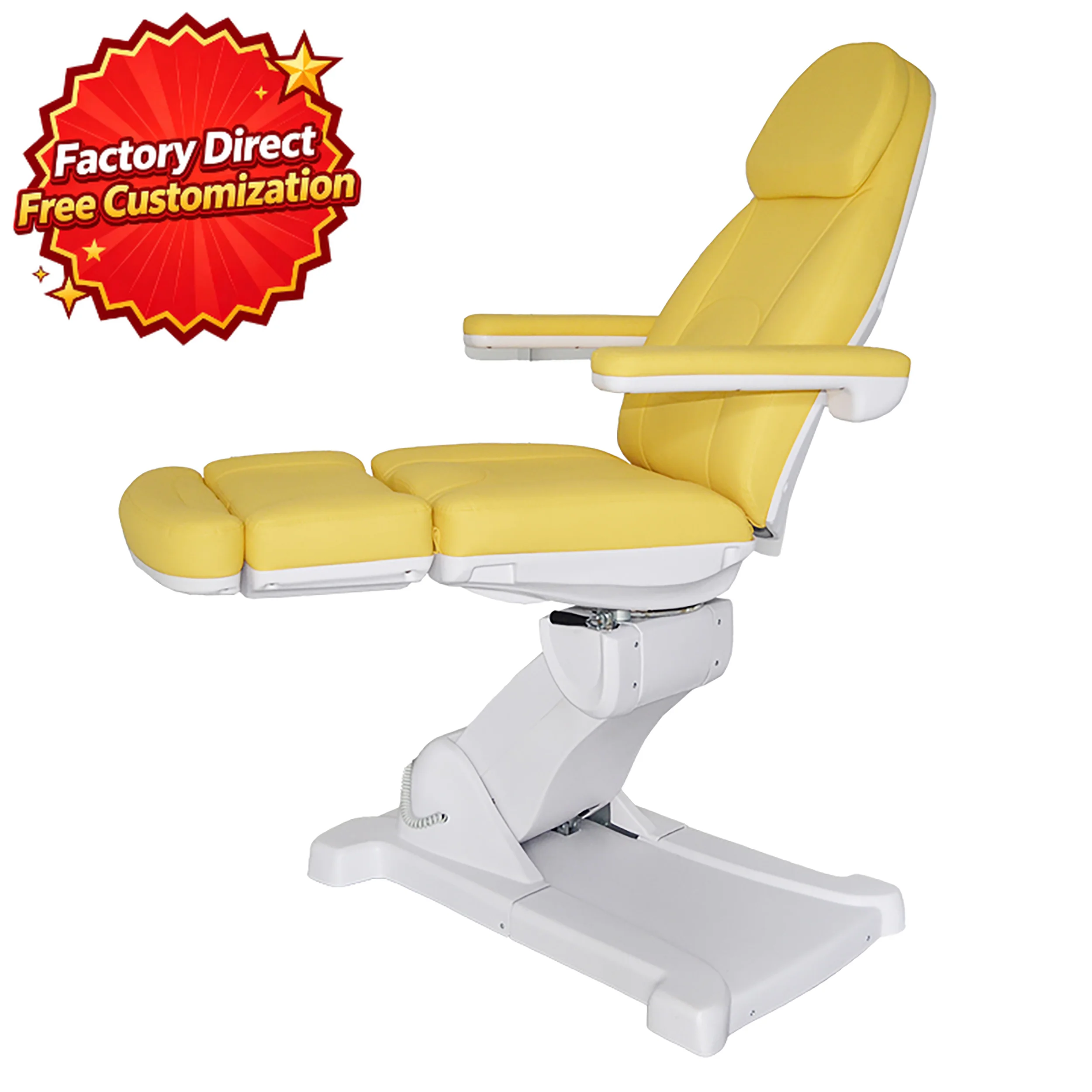 3/4 Motor Electric Beauty Bed, Multi-Function Facial Massage Treatment Table for Spa Tattoo Podiatry Clinic