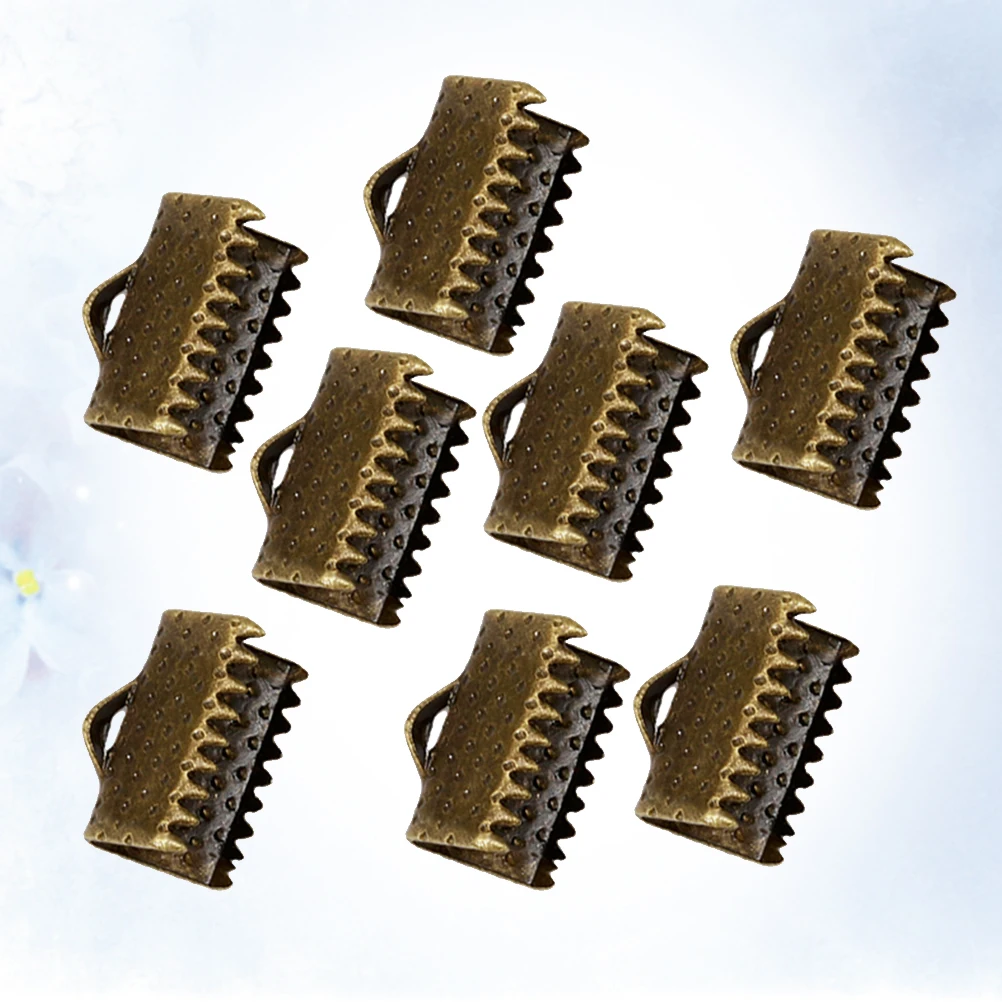 

100 шт., пряжки Mazi с покрытием на концах ленты, текстурированные обжимные зажимы для колье, ожерелья, браслетов, сделай сам, изготовление ювелирных изделий, поделки