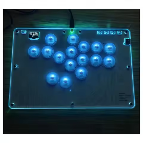 J1UL1N Arcade Joystick Hitbox Controller RGB Fighting Game Keyboard 16 Keys All-Button Controller For PS5 PS4 PS3 Steam Deck
