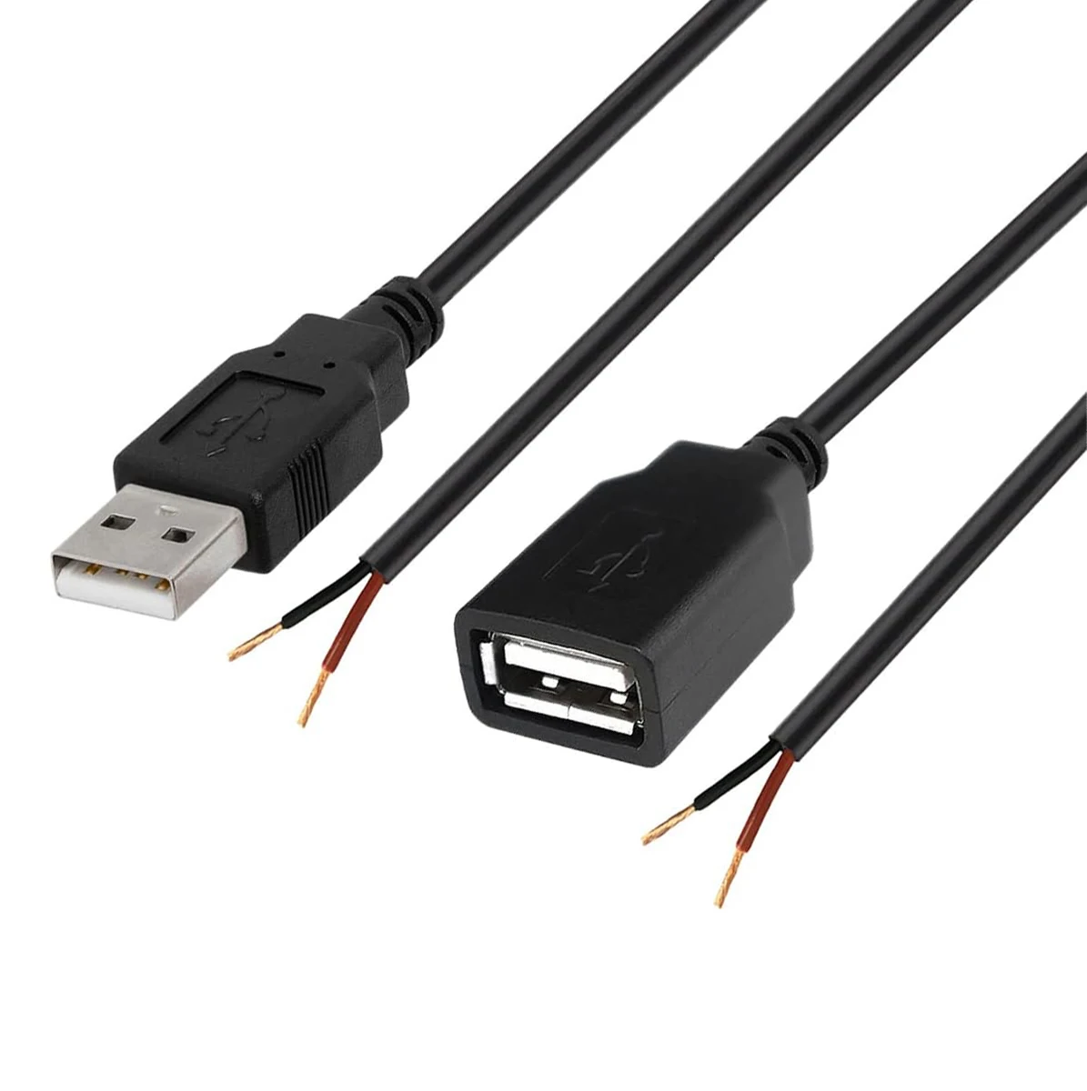 USB 2.0 LED Connector Cable line 2pin USB Socket Power Connect Wire Connectors For DC5V Single Color LED Strip Lights