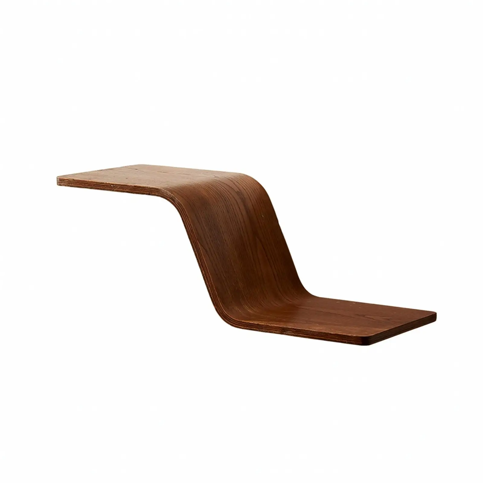 Wall-Mounted Z-Shaped Cat Shelf Smooth Curved Wood, Cat Climbing perch, for Living Room