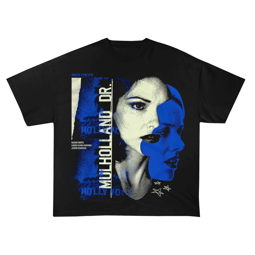 Camiseta Mulholland Drive, camiseta con diseño de película de David Lynch, camiseta gráfica de manga corta para hombres y mujeres, para primavera y verano, Unisex