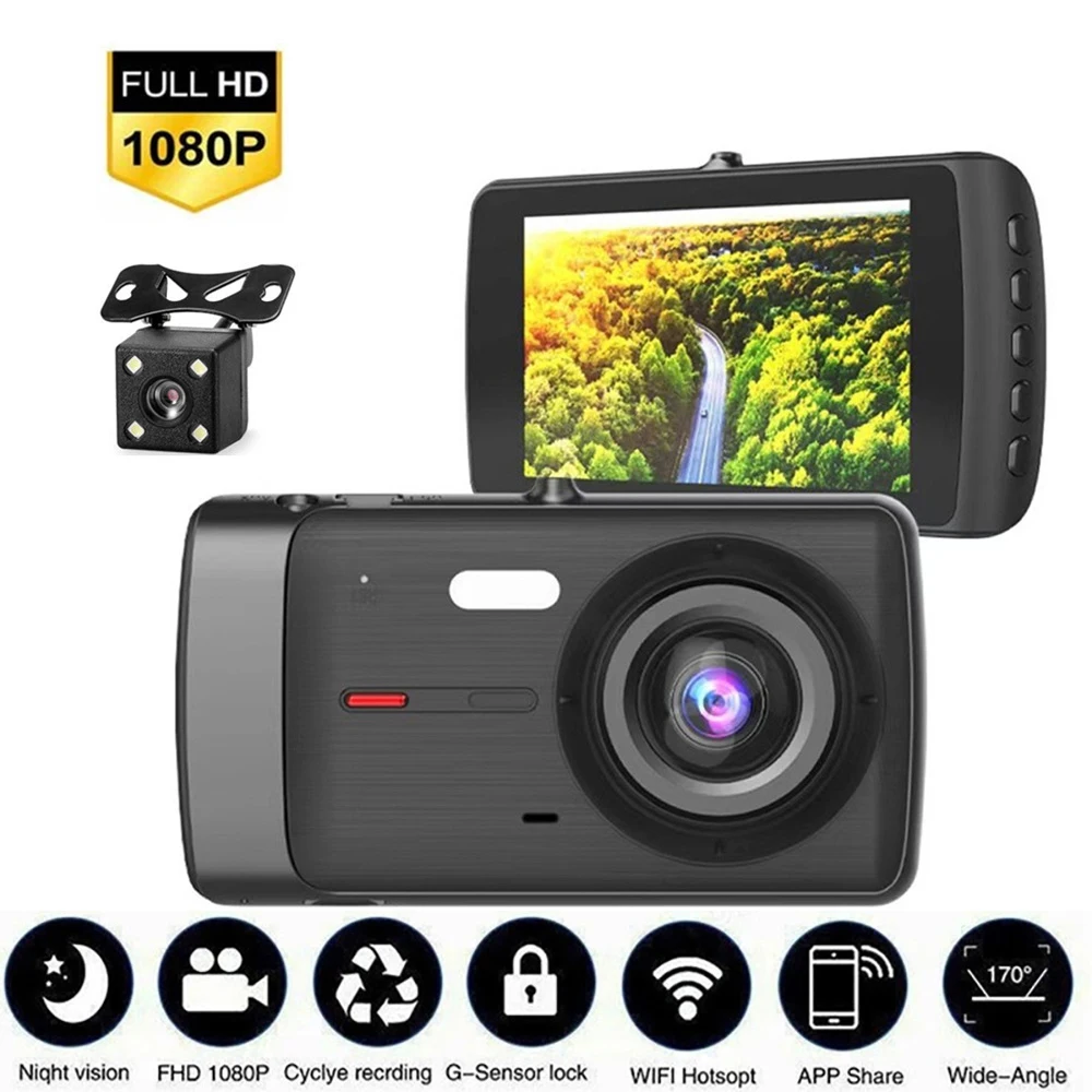 Car DVR WiFi GPS Dash Cam Full HD 1080P Drive Video Recorder Vehicle Black Box Night Vision Auto Dashcam Rear View Car Camera