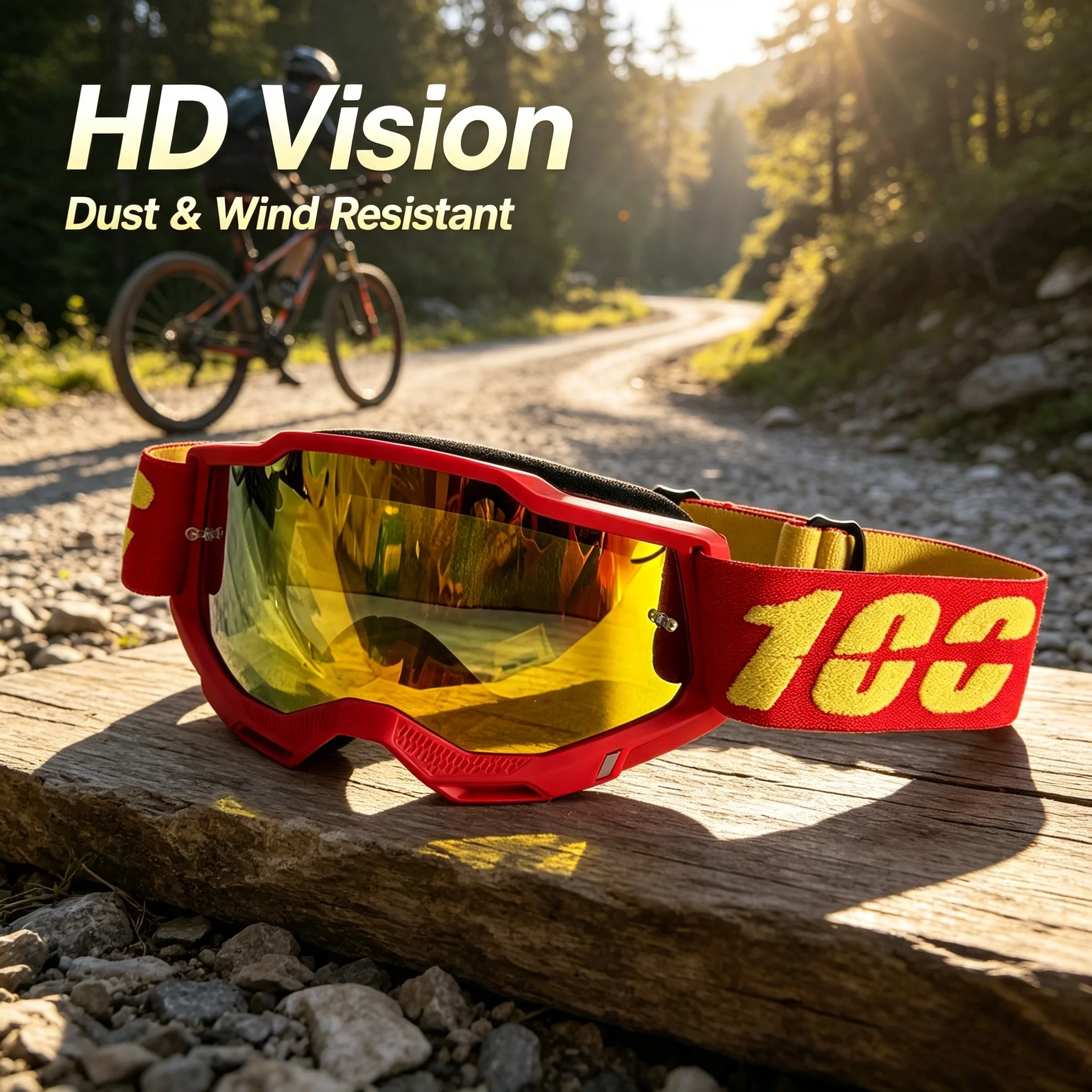 Off-Road Motorcycle Goggles, Windproof Dust-ResistantSunglasses, Men's Mountain Bike Atv Mask, Skiing BicycleRace Gear