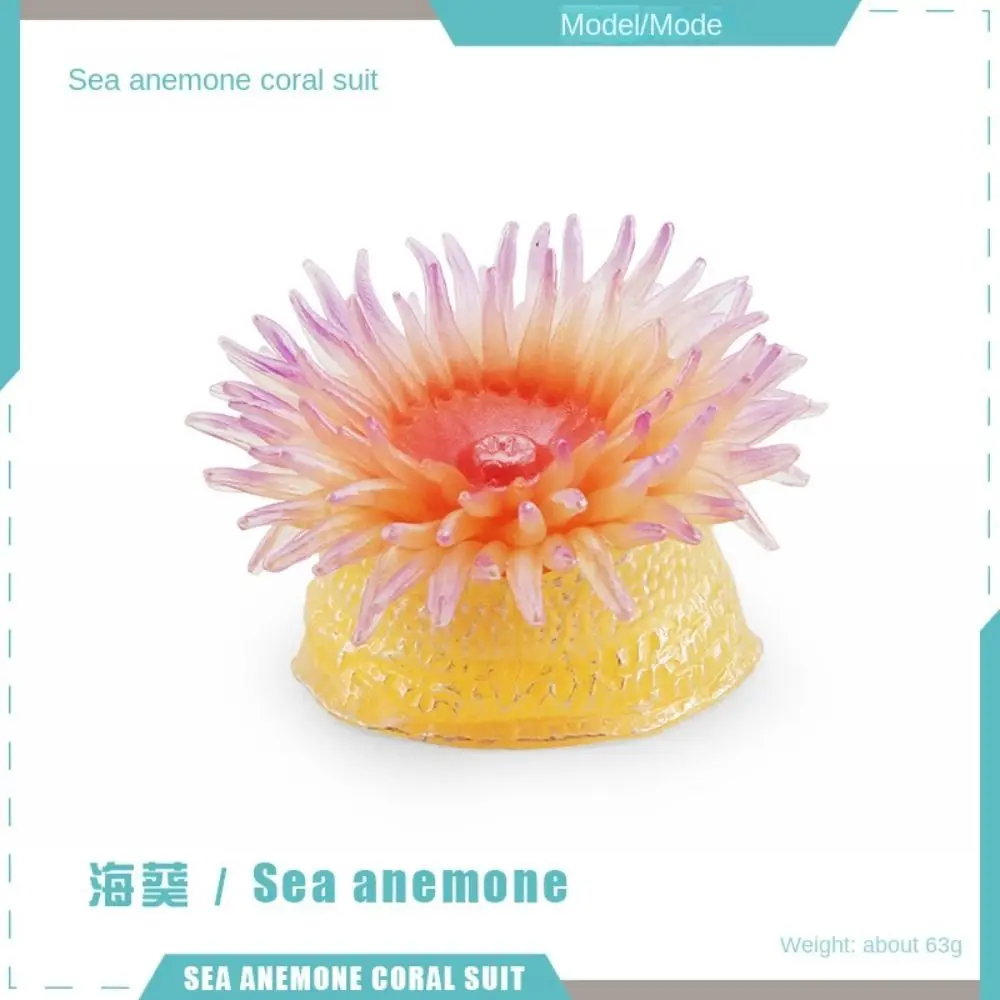 

Marine Animals Ocean Animal Figurine Lifelike multi-colored Jellyfish Starfish Anemones Plastic Solid Sea Life Model