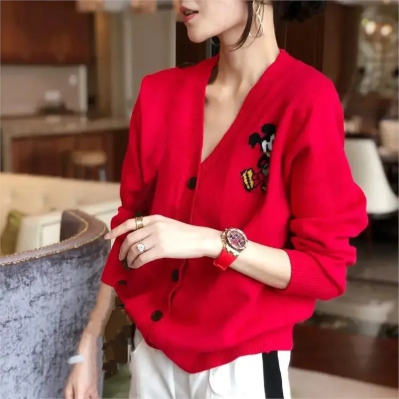 Winter Cardigan Jumper Tops Turtleneck Pullovers Casual Cartoon Sweater Women Long Sleeve Loose Sweater Girl Korean knitwears