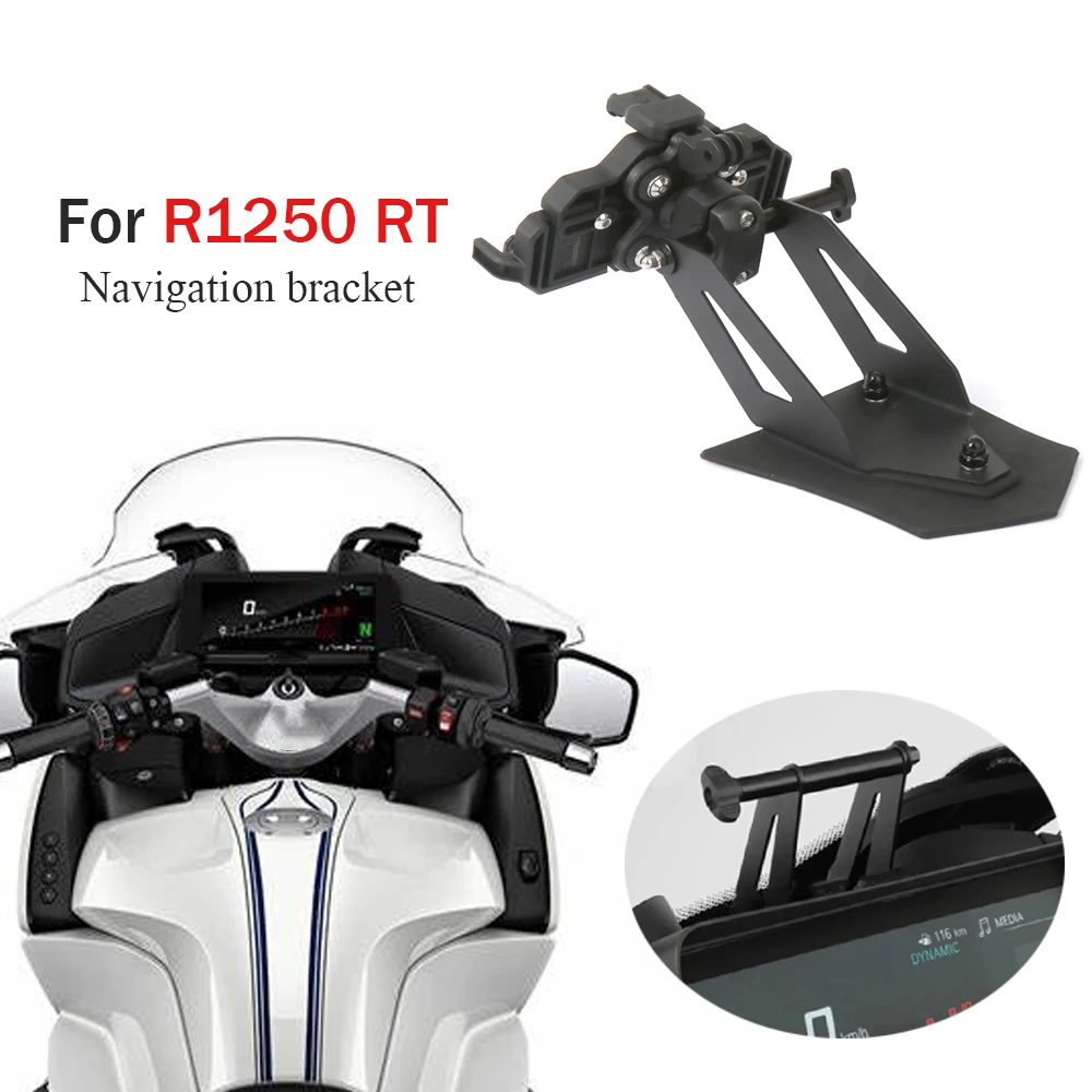 

For BMW R 1250 RT R1250RT 2021 - 2024 Motorcycle Front Phone Stand Holder Smartphone Phone GPS Navigaton Plate Bracket 12mm