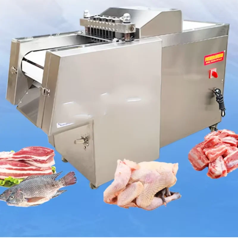 Industrial Auto Automatic Stainless Steel Frozen Pork Sheep Meat   Dicer Whole Chicken Dice Meat Cube Dicing Cutting Machine