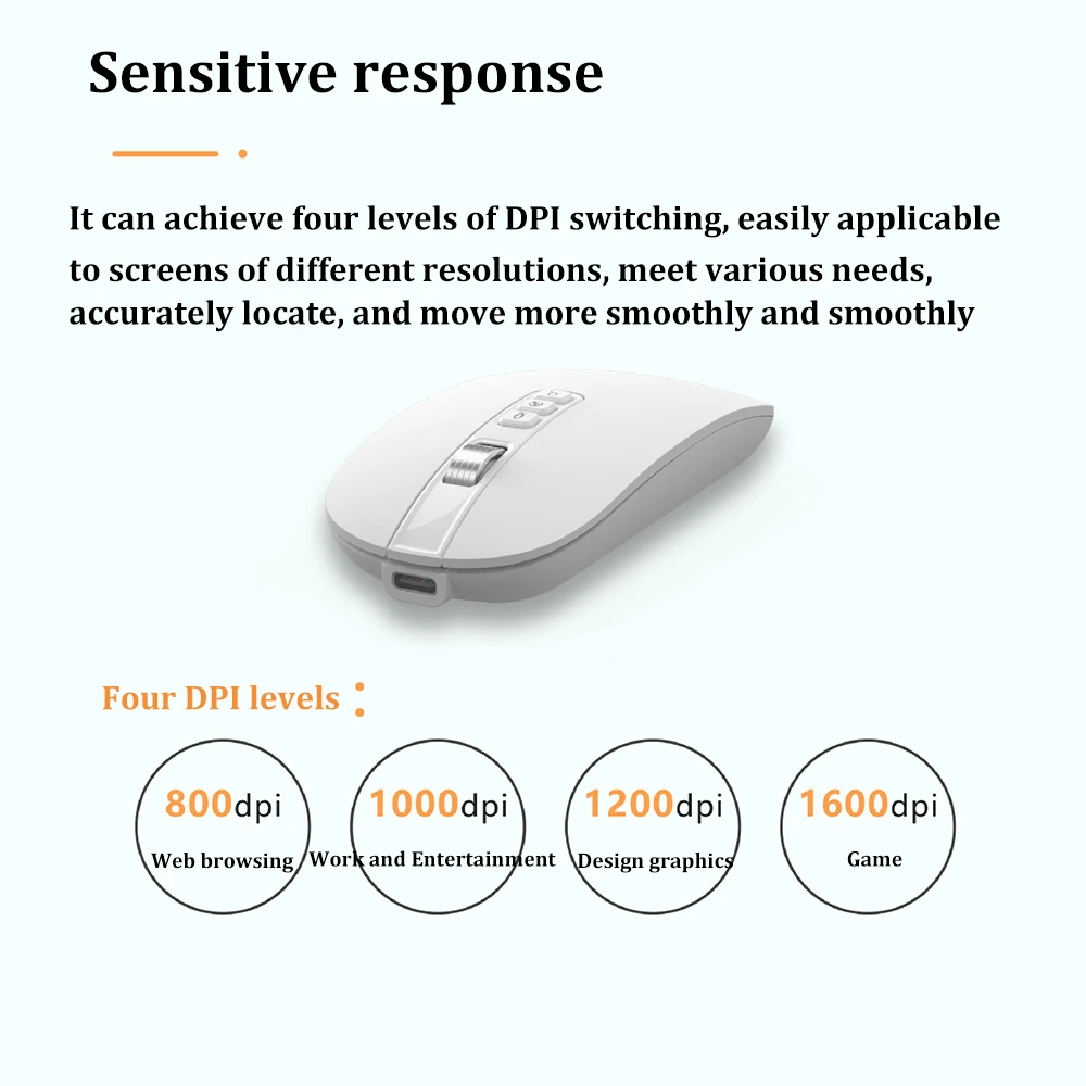 AI Voice Muis Dual Bluetooth Draadloze Muis 2.4G Draadloze Muis Oplaadbare Muis 800-1000-1200-1600 DPI Muizen voor PC Laptop