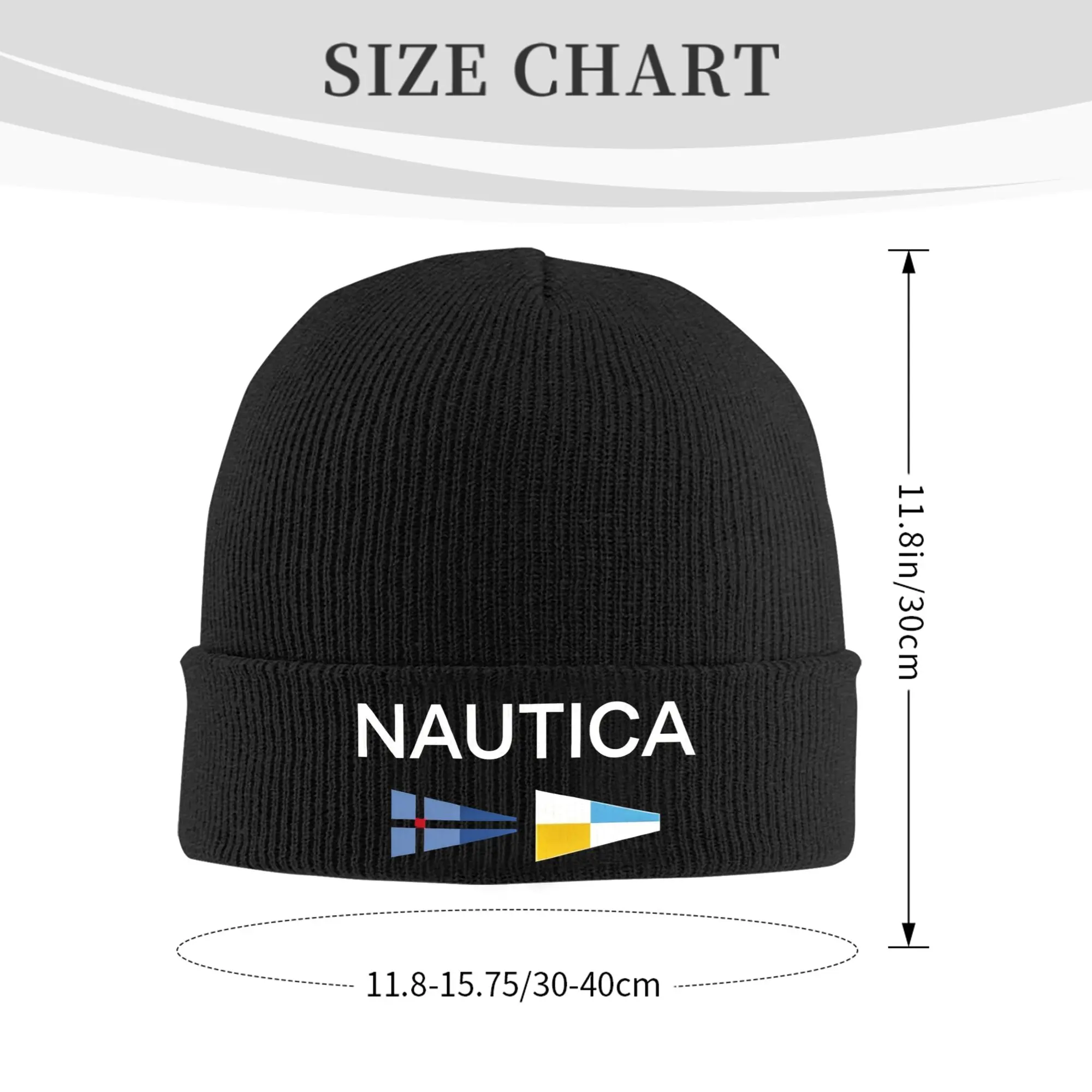 NAUTICA Signal Flag Print Winter Skullies Beanies Hat Warm Autumn Knitted Hats Bonnet Caps for Women Men