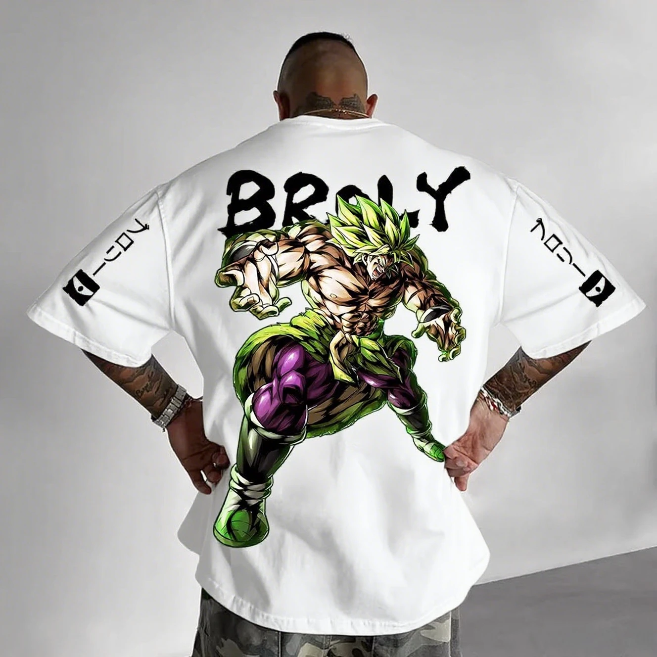 

Dragon Ball Broly Anime Men T Shirt Summer New Short Sleeve Graphic Tee Streetwear Casual Tops Japanese Manga Print Y2k Clothes