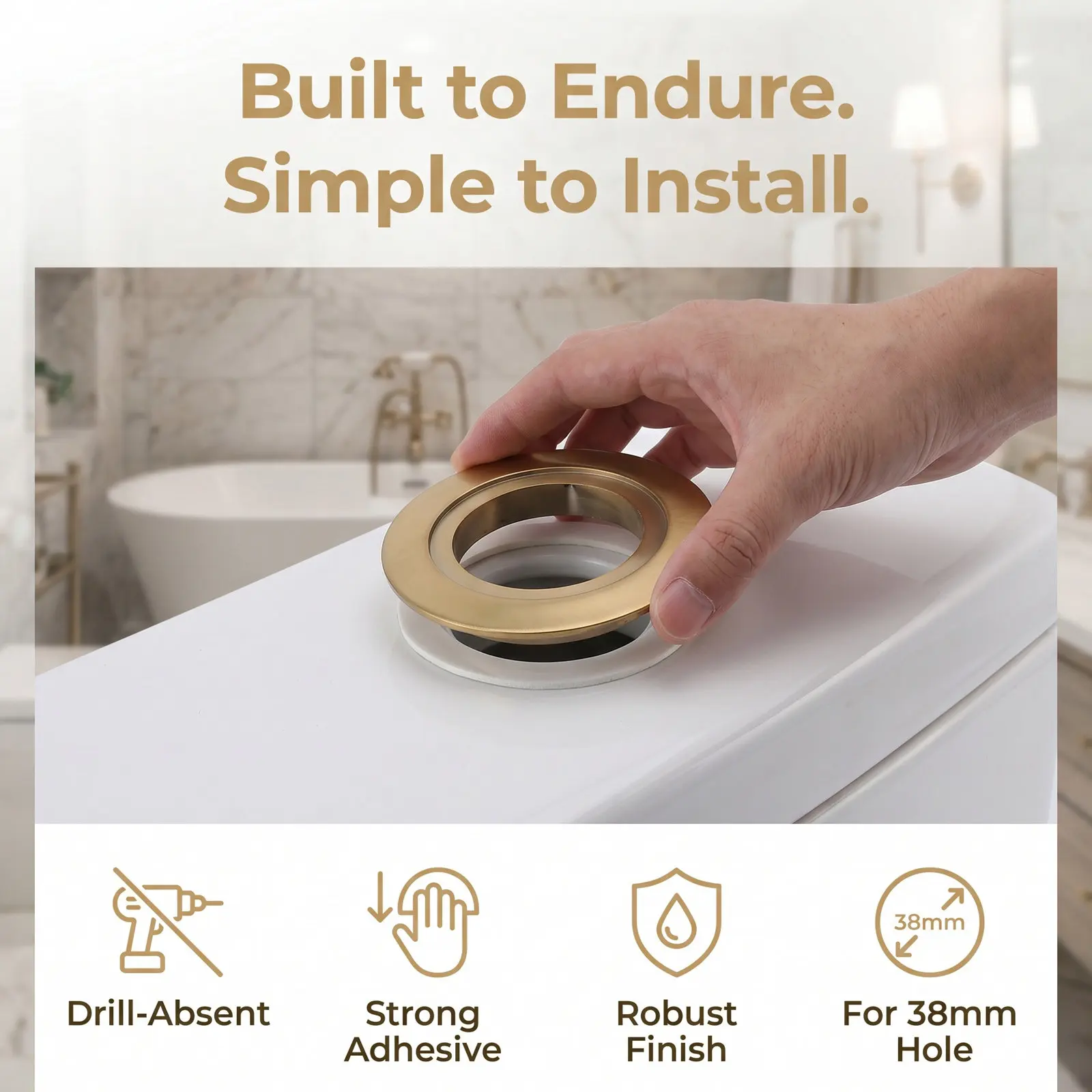 1 Set  Toilet Double Flush Patch Cistern Button Bezel Ring Hole Reducer Conversion Plate Repair Parts Adapter Dual Converter