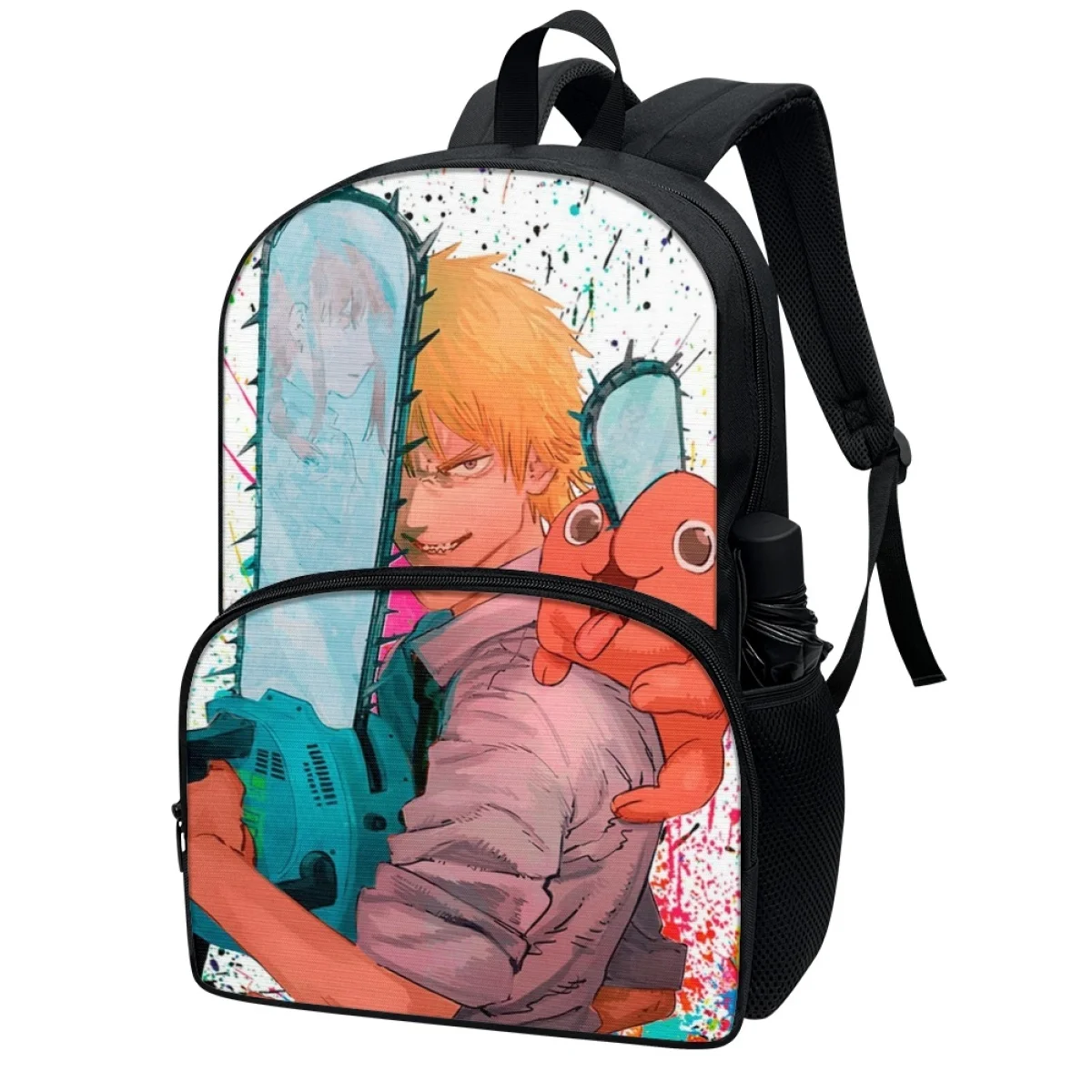 FORUDESIGNS Popular Students Schoolbags Chainsaw Anime Design Backpacks Sophisticated Functional Storage Bags Large Capacity