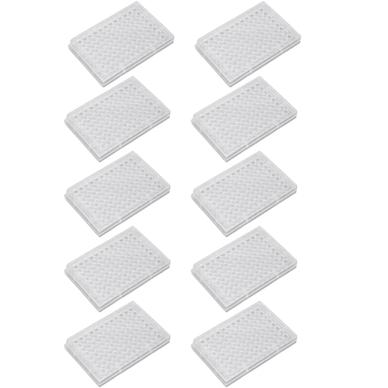 

AT44-10Pc Tissue Culture Plate 96 Well Clear Polystyrene Cell Growth Culture Plate With Plastic Lid Laboratory Biology Room