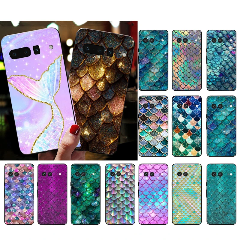 Mermaid scales Fish Scale Phone Case For Google Pixel 9 Pro XL 9 8 7 Pro 8A 7A 7 6A 6 Pro Pixel 4 3 XL 5 6 4A