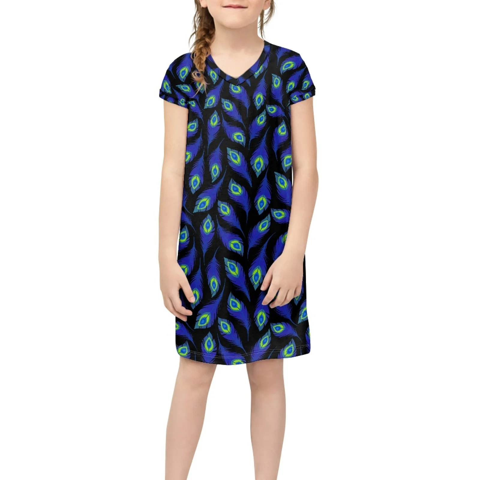 Samoa 4-16 Mädchen Prinzessin Kleid polynesische kurz ärmel ige V-Ausschnitt Kleider girly Mode Kleidung Sommer Tops T-Shirts und Röcke