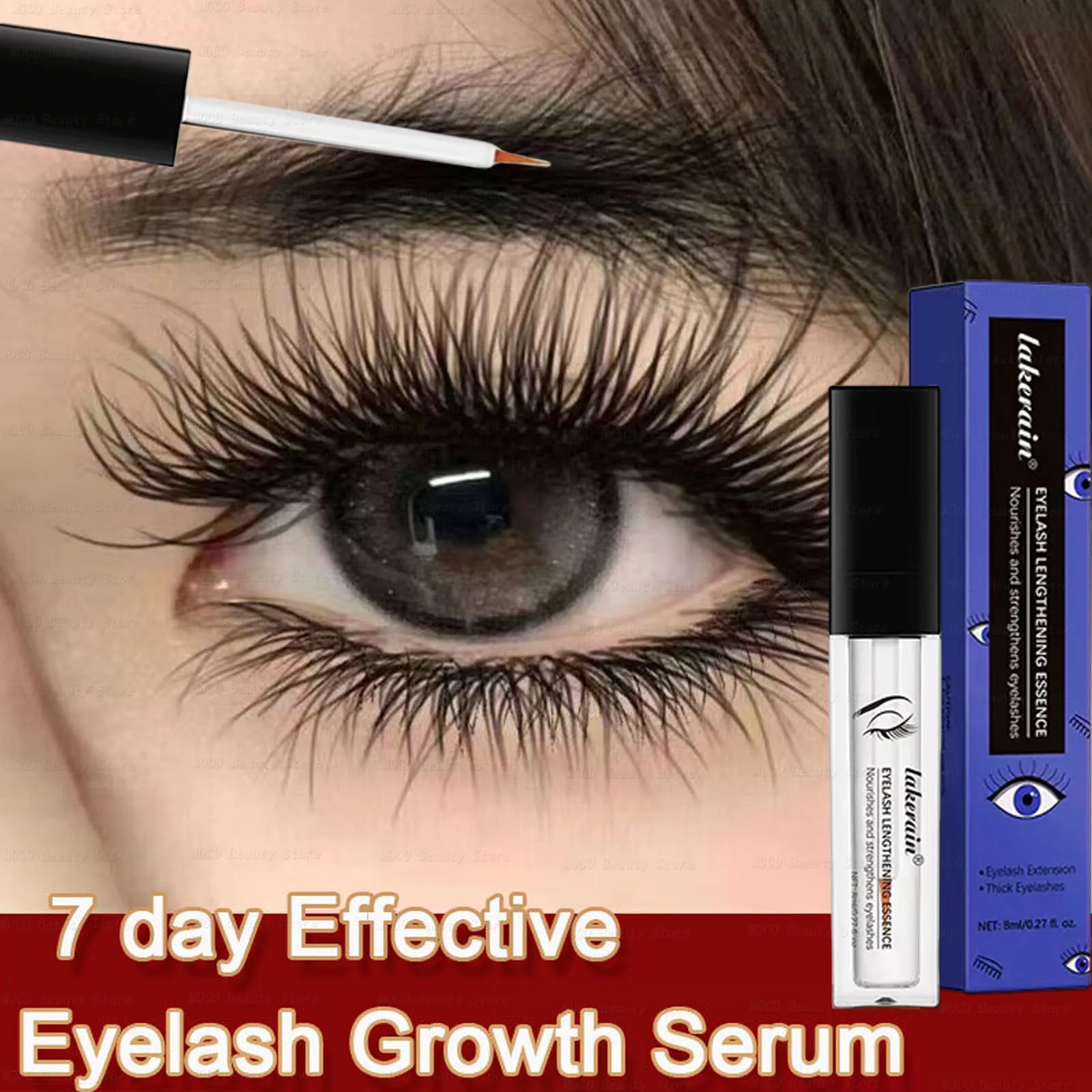 7 Days Fast Eyelash Growth Serum Natural Thickens Strengthen Longer Fuller Eyelashes Eyebrow Growth Essence Eye Care Cosmetics