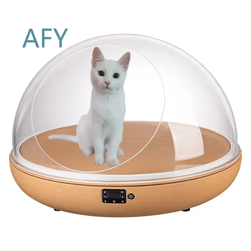 Premium Heated Cooling Cat Bed for Smart Pet Life Solid Pattern Luxury Plastic Pet Bed with Temperature Control for Cats Dogs