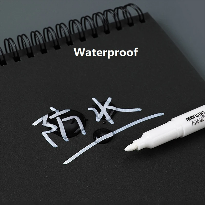 10PCS Weiß Stift Permanent Marker Farbe Metall Marker Stift waschen stifte JH001