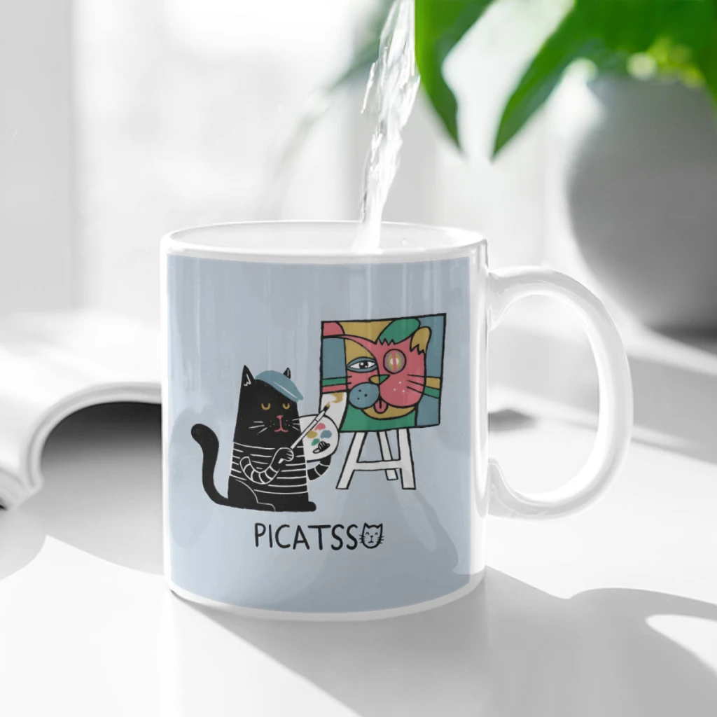 

Picatsso Ceramic Cup Coffee Oatmeal Breakfast Cup Creative Personality Mug