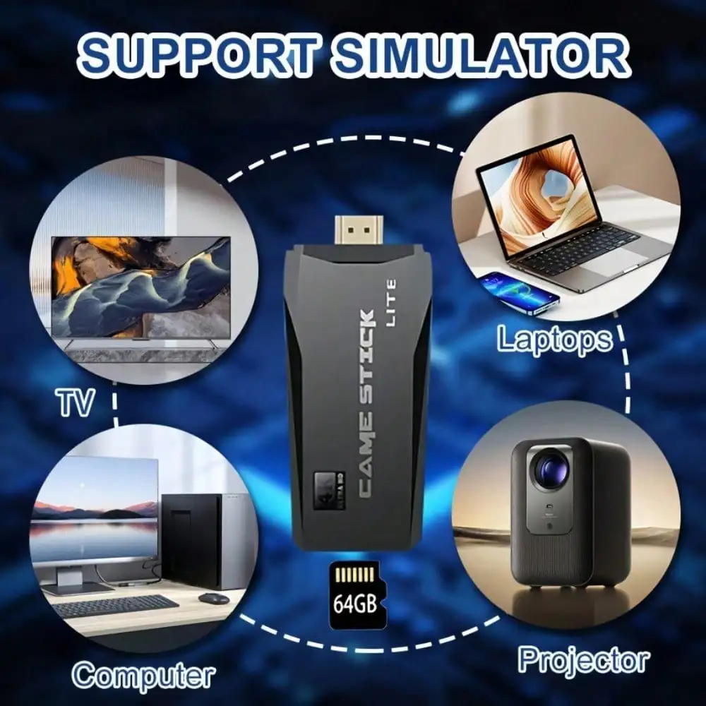 M8 Retro Game Console 64GB 4K HD Output Dual Wireless With 20000+ Plug Controllers And Play Video Games Retro Gaming Console