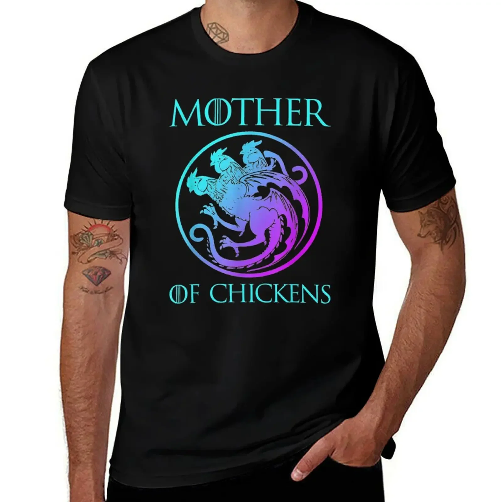 Mother Of Chickens Mothers Day Gift Chicken Mom Turkey T-Shirt blue archive plus size tops summer 2025 shirts graphic tee men