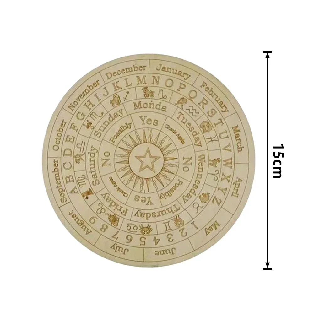 Star Pendulum Board Dowsing Divination Board Double Sided Wooden Boards Metaphysical Message Board Altar Supplies